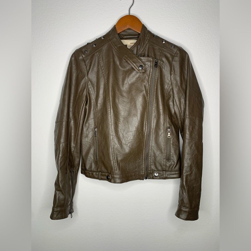 Sans Souci Olive Jacket with Stud Accents